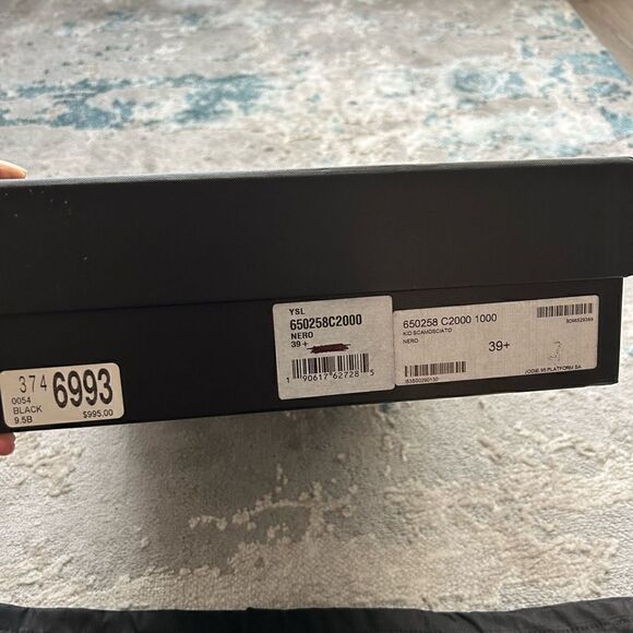 YSL Saint Laurent Jodie suede platform sandals 9 - Picture 4 of 4